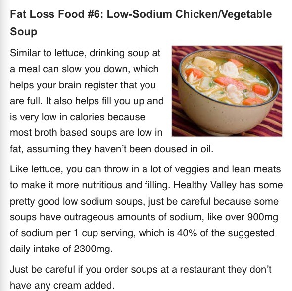 Top Ten Fat Loss Foods
