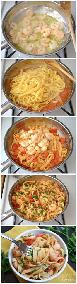 " Spicy Tomato Shrimp Pasta"😋👍