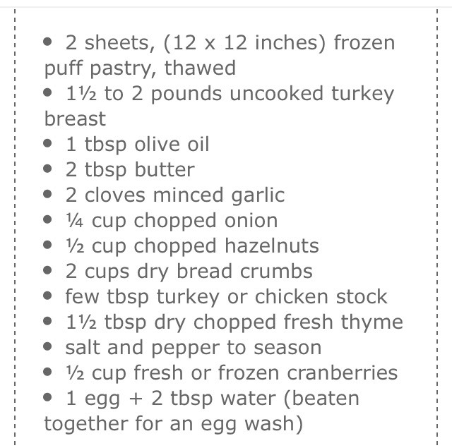 Cranberry Hazelnut Turkey Wellington