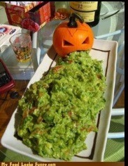 This pumpkin idea is really cute if you're going to serve guacamole or another kind of dip