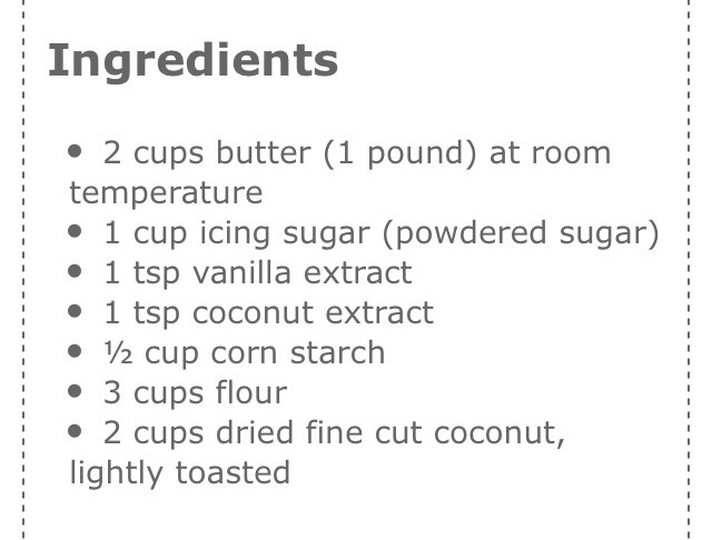 Roasted Coconut Shortbread Cookies 