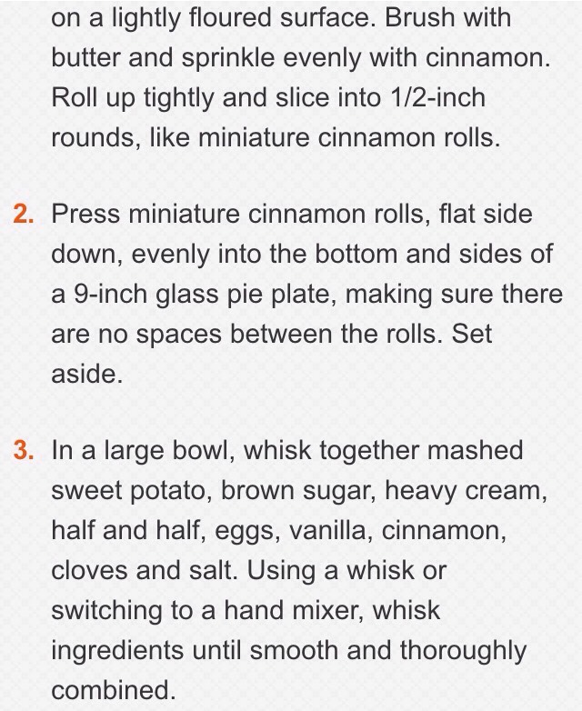 Cinnamon Roll Crust Sweet Potato Pie
