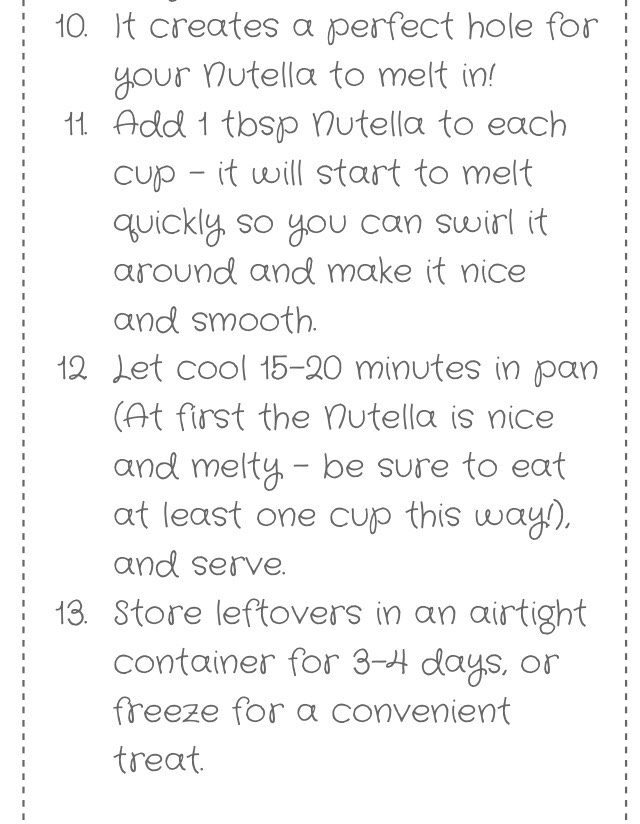 Delicious  Nutella Cookies Cups