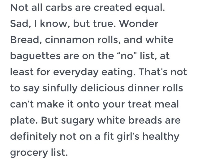 Fit Girl's Grocery List!