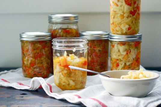 Chow-Chow
No summer cookout should go without this spiced Southern staple. Made either as a relish or slaw, a batch of this homemade chowchow will give you southern cred faster than you can say y'all.

Get the recipe from Brooklyn Supper.