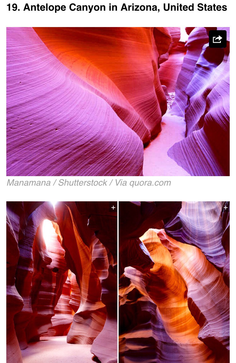 Located near Page, Ariz., this brilliant slot canyon is split into two different sections, commonly referred to as "The Crack" and "The Corkscrew."
