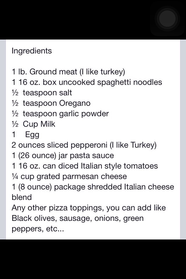 Pizza Spaghetti Casserole 😛😛😛👍💯