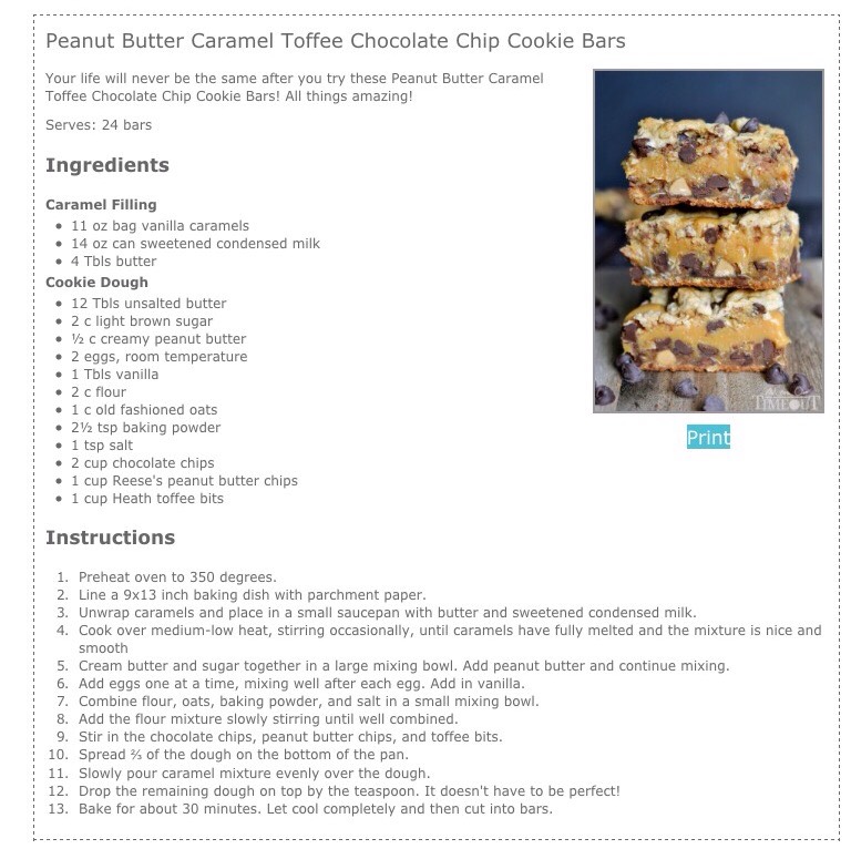 Peanut Butter Caramel Toffee Chocolate Chip Bars!!! 👍🏻