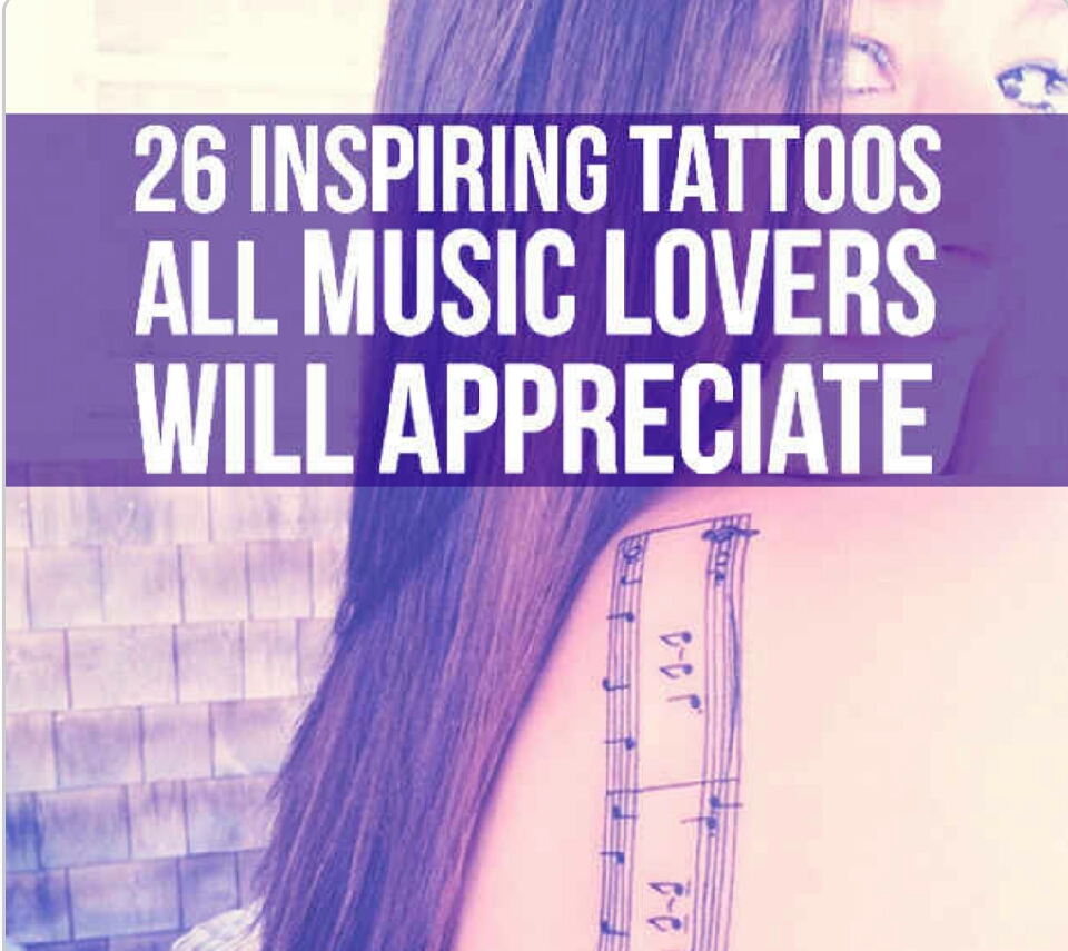 26 Inspiring Tattoos  All Music Lovers Will Appreciate!