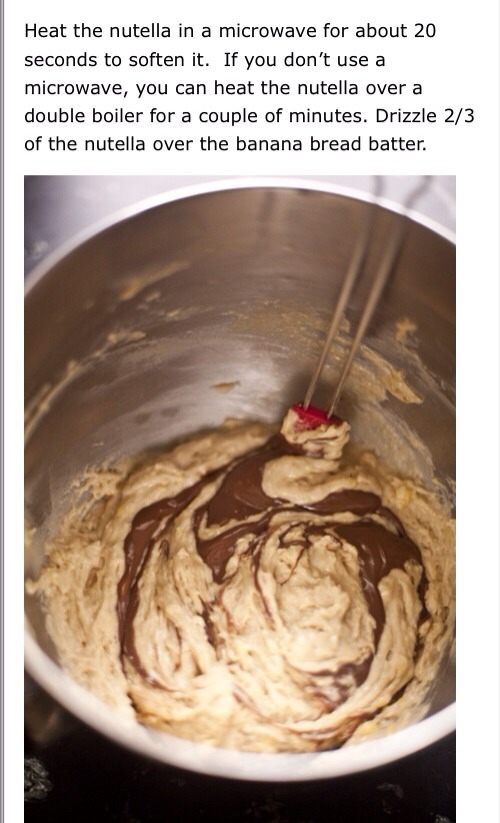 Nutella Swirled Banana Bread 😍