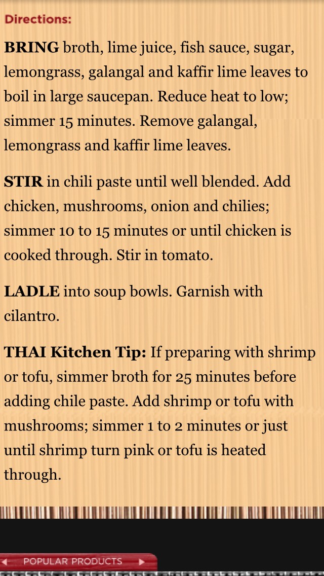 Thai Soup (Tom Yum )