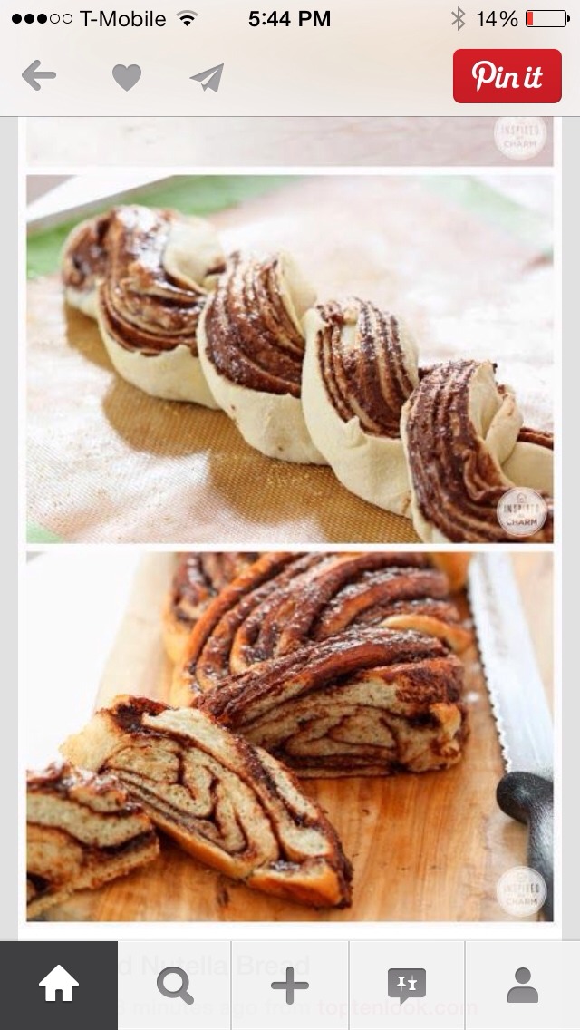 Braided Nutella Bread😍