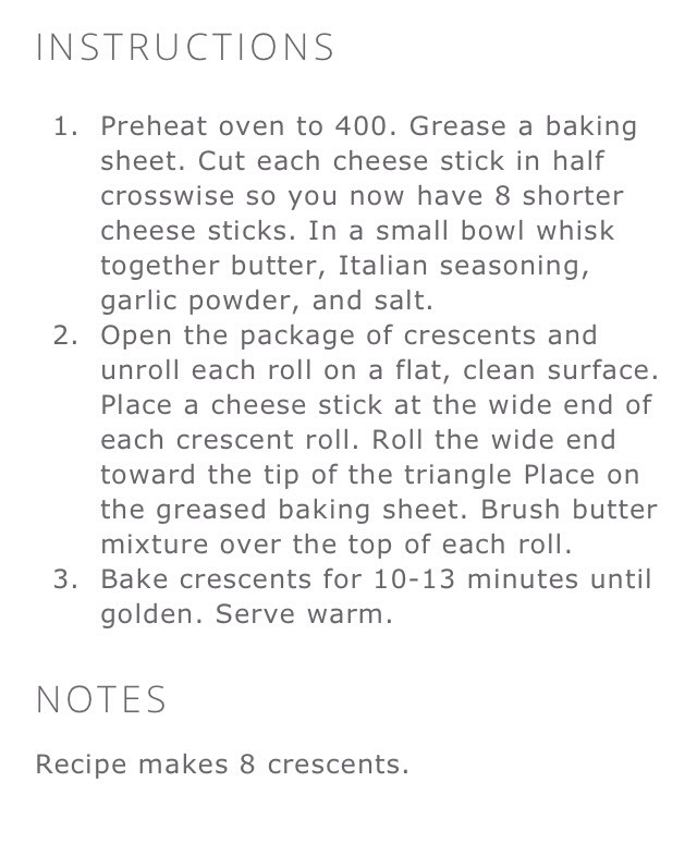 CHEESY GARLIC BUTTER CRESCENT.