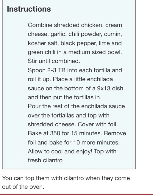 Creamy Chicken Enchiladas recipe