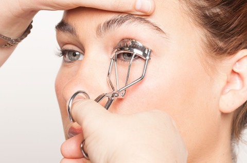 Step 7: Curl Your Lashes 
An eyelash curler will make even long lashes look more gorgeous. For added effect, you can heat the curler under a blowdryer for a couple seconds. Test curler before applying to lashes because you could burn yourself.