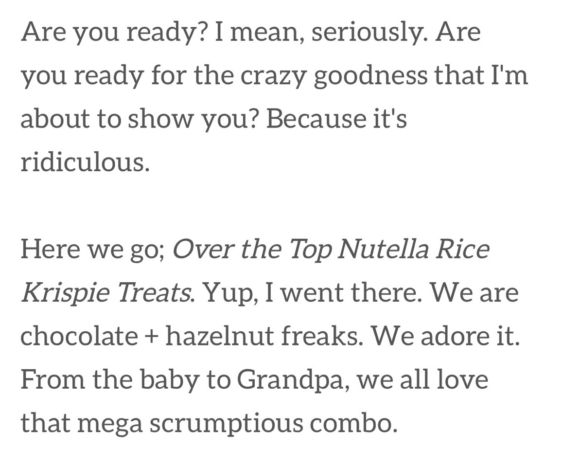 Over The Top Nutella Rice Krispie Treats. 😍