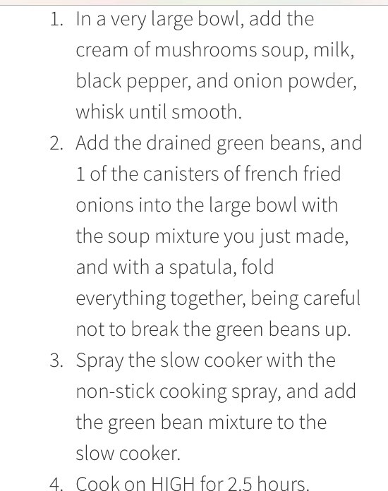 Slow Cooker Green Bean Casserole