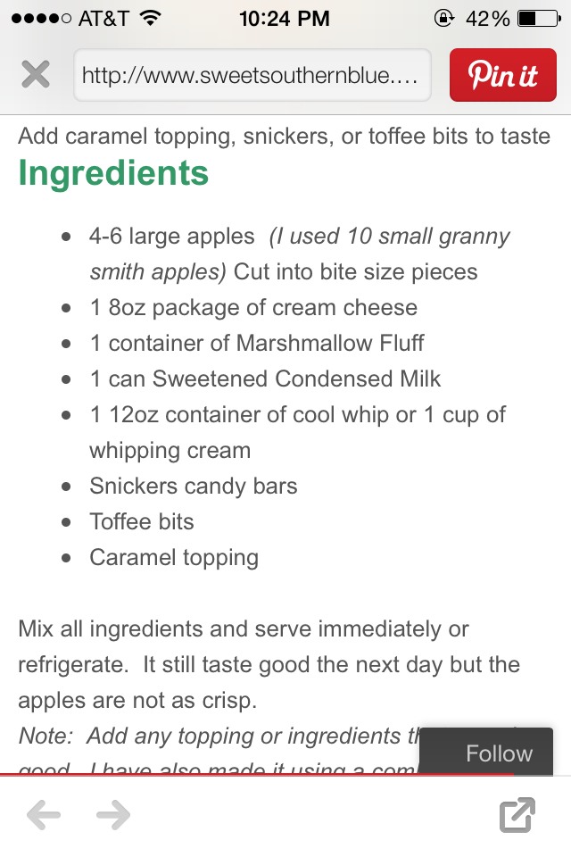 Snickers Caramel Apple Salad