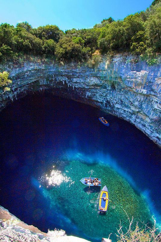 Melissani cave, Kefalonia, Greece