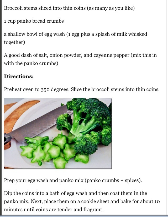 Baked Broccoli Chips