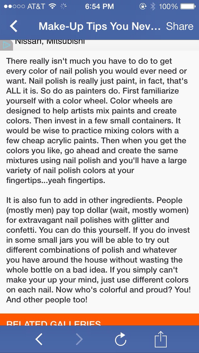 Save on and make your own nail polish! 