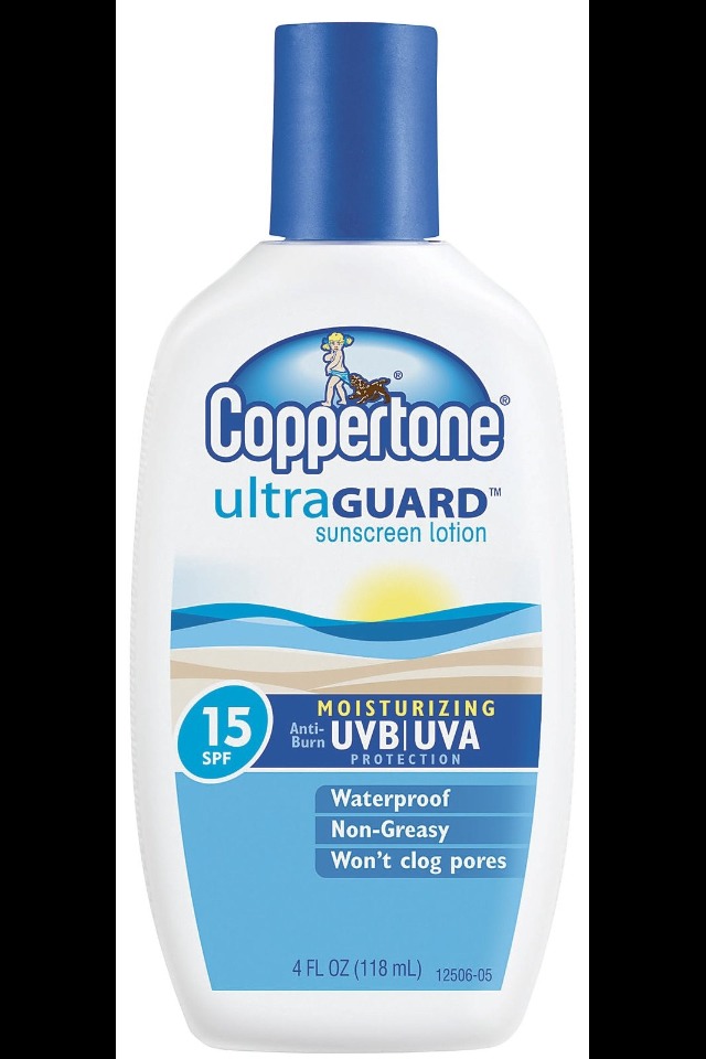 Sunscreen lotion. Any number SPF is great