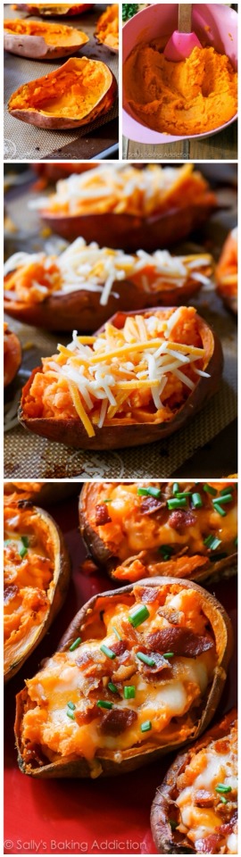 πLoaded Sweet Potato Skins! YUMMY!π