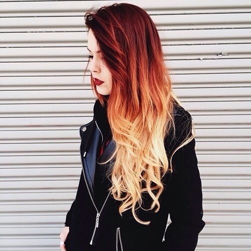 Red To Blonde Ombré 
