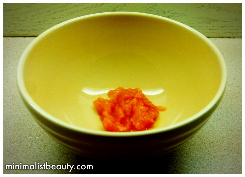 Mash the papaya 