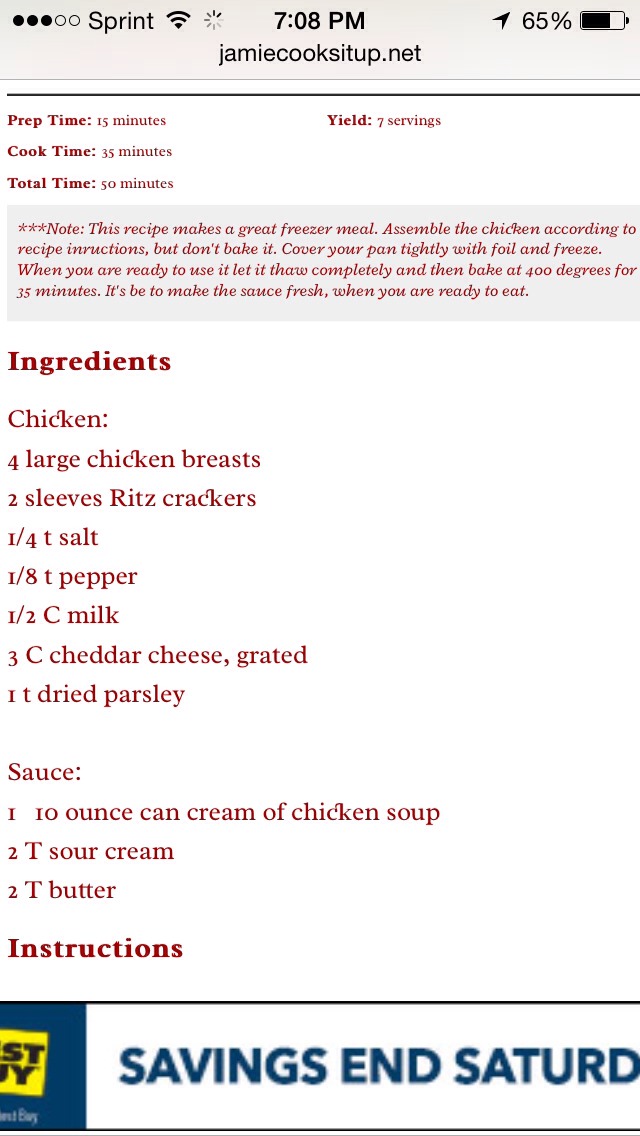 Crispy Cheddar Chicken

