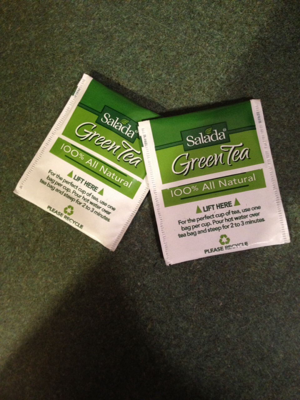Just put 2-4 bags of green tea in a hot bath and it can help with stress and to make your skin softer! 