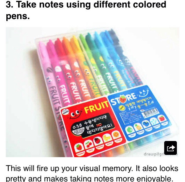 Visual Memory is a great way to retain knowledge for exams/tests! While chewing the same flavour gun while studying and taking the test will also tigger memories! 