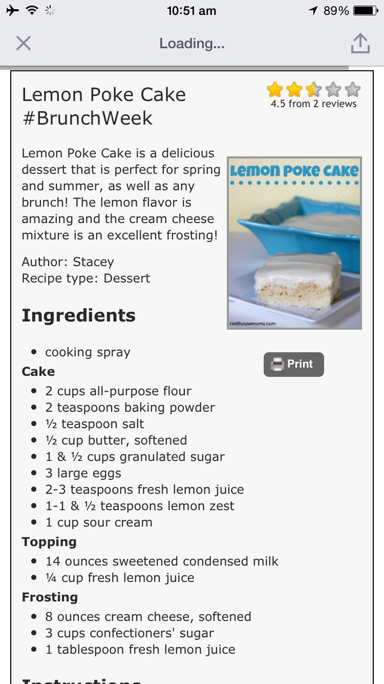 Lemon Poke Cake