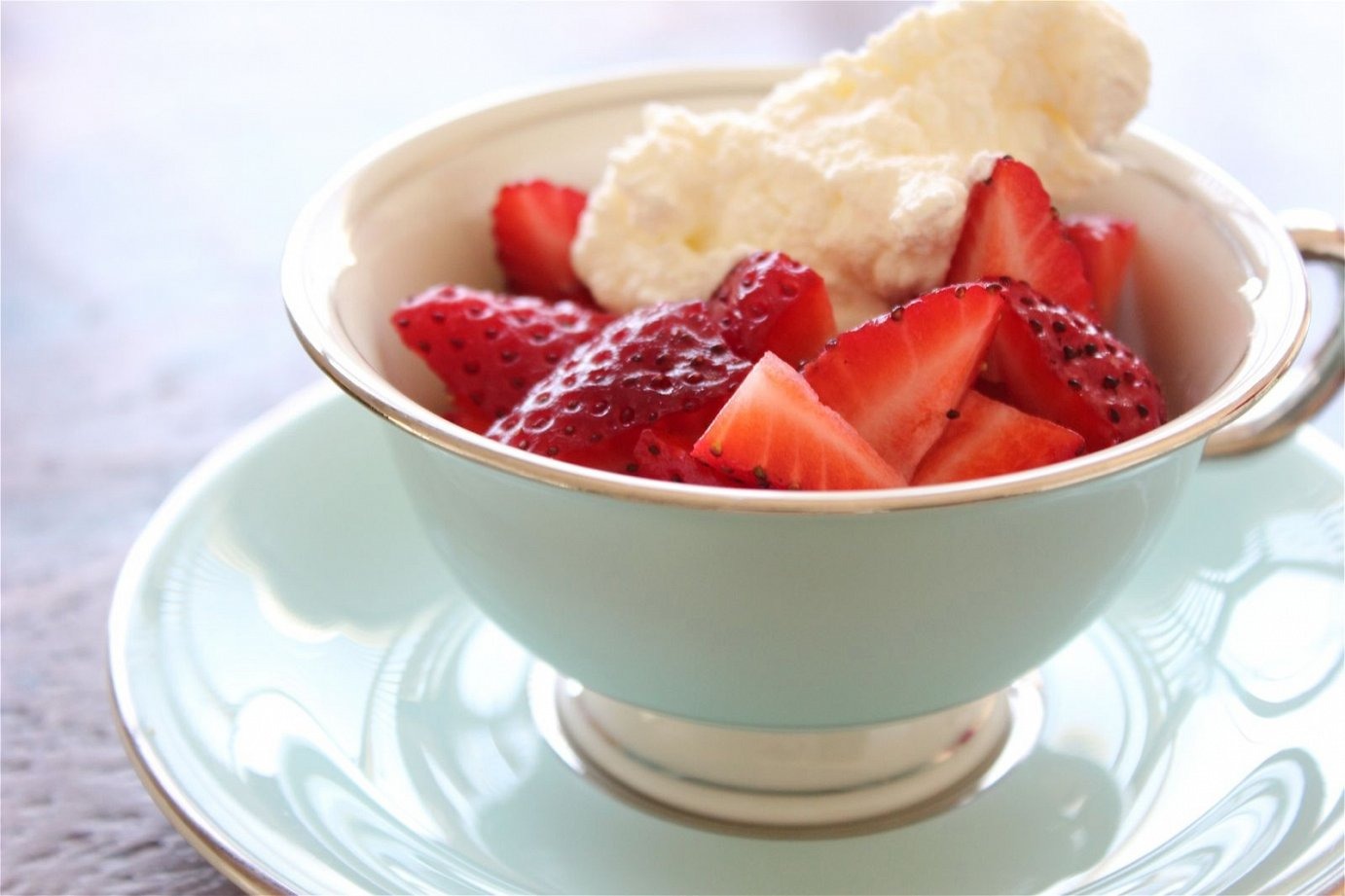 This is a slightly less fatty version on strawberries and whipped cream. All you do is grab a bowl plop some straw berries in and add some plain Greek yogurt! You will want to eat it for breakfast, lunch and dinner! 


