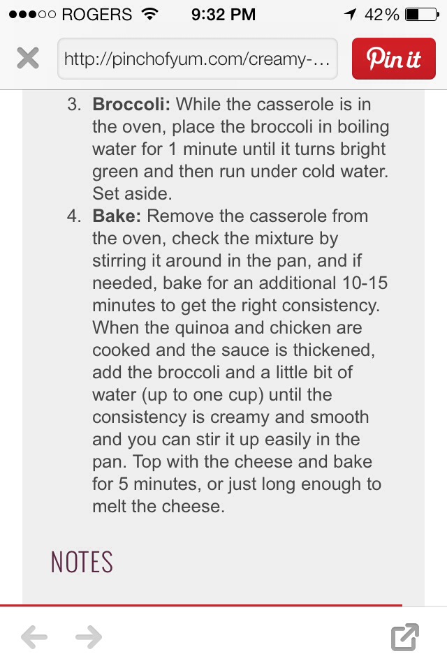 Creamy Chicken, Quinoa, And Broccoli Casserole