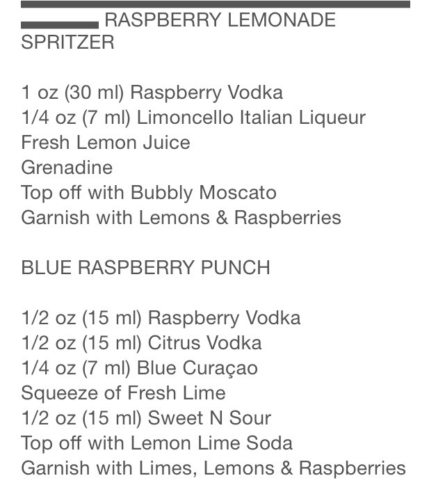 Raspberry Lemonade Spritzer And Blue Raspberry Punch ❤️💚🍋