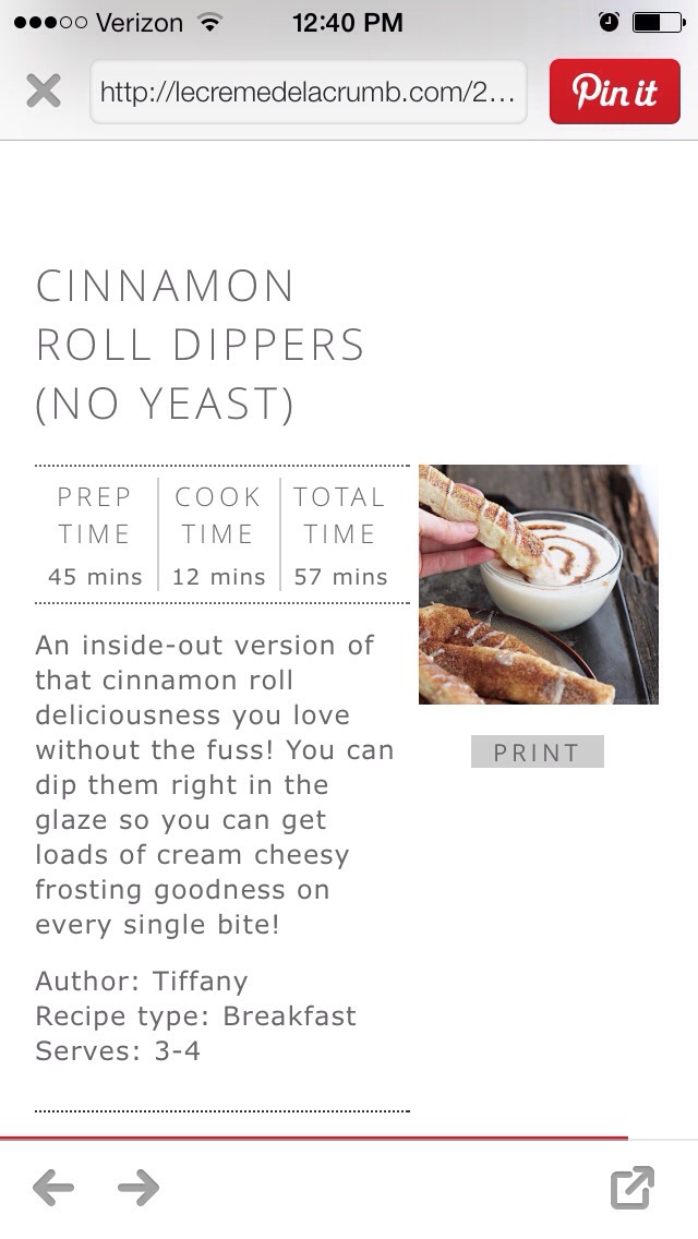 Cinnamon Sticks With Glaze