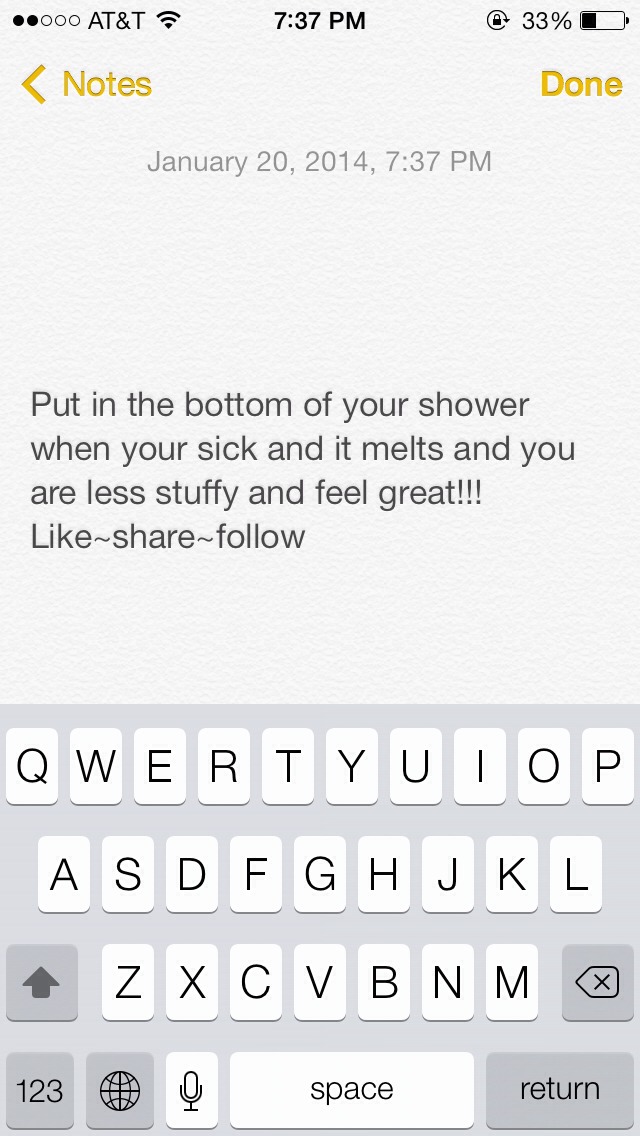 DIY~Vicks Shower