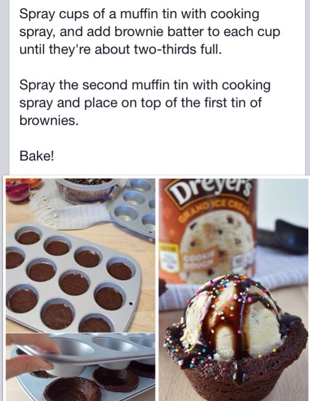 Brownie Bowls For Ice cream Etc ! π