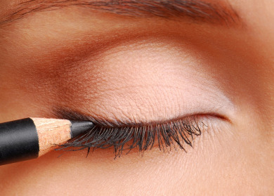 smudge eyeliner
put eyeliner over a lighter  for 2 seconds and let cool for 10 