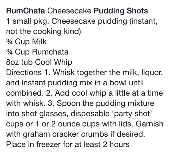  Cheesecake Pudding Shots....!!
