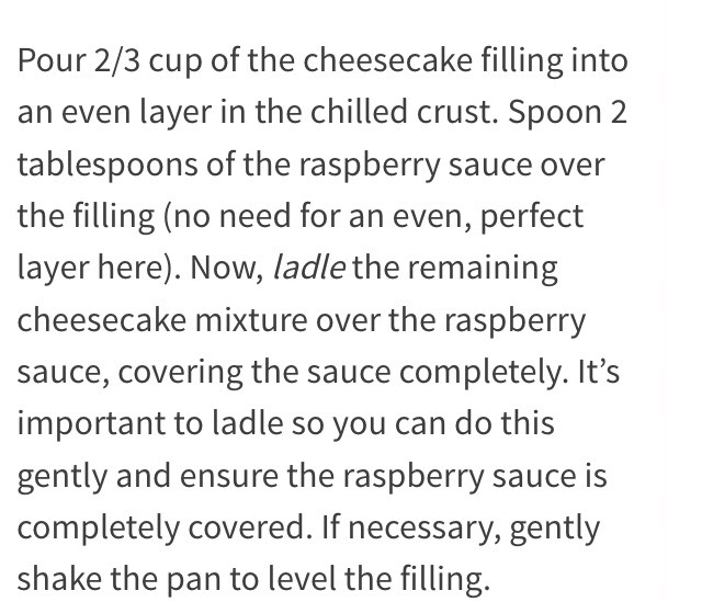 Raspberry Swirled Cheesecake 