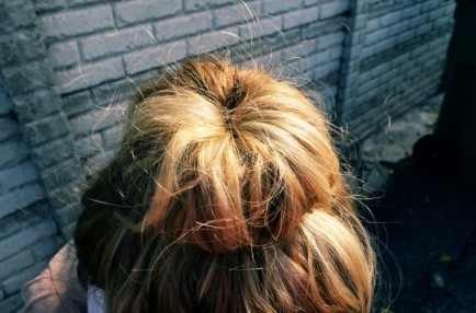 The sock bun! :)
Casual and easy to do!
Nothing says cute and easy more than this!