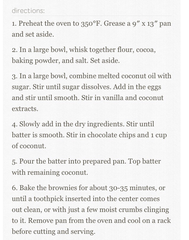 Coconut Brownies