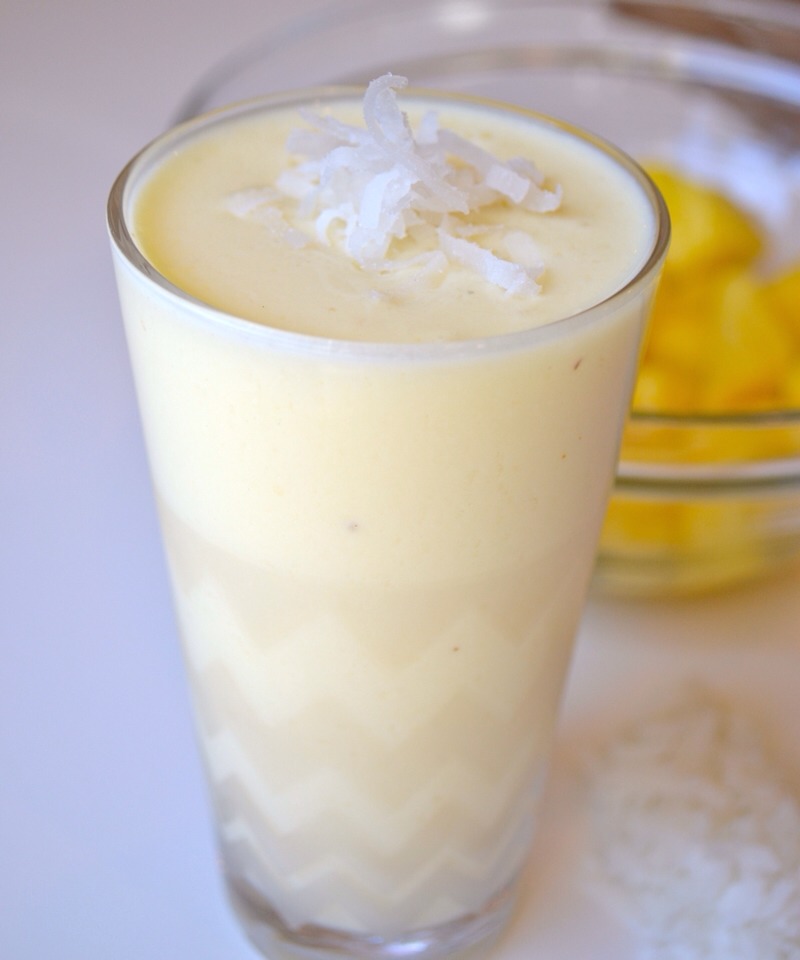 Pina Colada Smoothie
Ingredients
3/4 cup canned light coconut milk
3/4 cup cubed pineapple
1/2 medium banana, peeled
1 tablespoon honey
1 teaspoon fresh lime juice
1 pinch sea salt