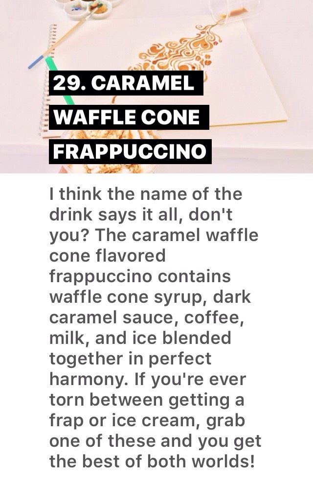 29 BEST STARBUCKS DRINKS 