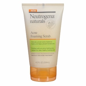 So I use this neutrogena naturals face scrub. And it has the micro bead things so you won't have to worry about exfoliating 2 times a week (like you're suppose to).