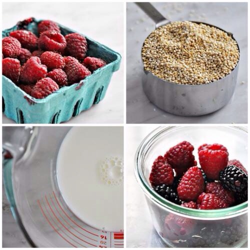 Cereal with Soy Milk and Berries

