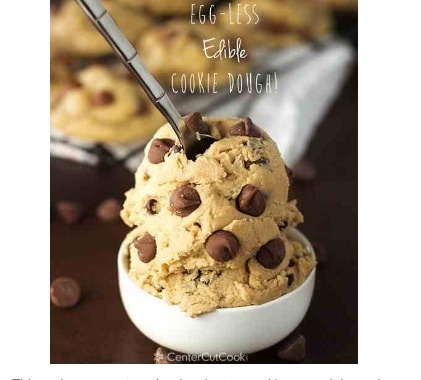 Edible Cookie Dough Without Raw Eggs. (: