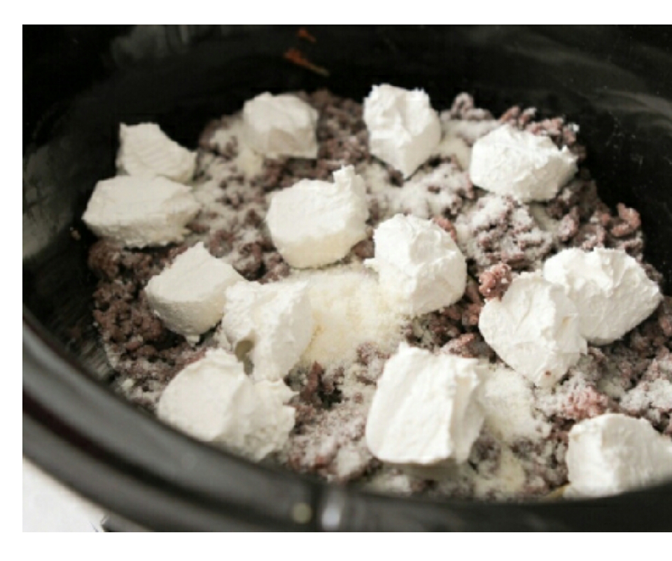 Cream cheese cubes. 